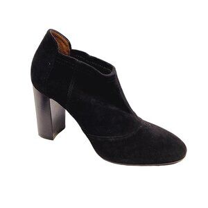 Aquatalia Boots  Suede Heeled Ankle Booties Women's Size 7.5 Black